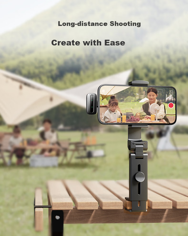 Haomuren Wireless Lavalier Microphone M9, Live Streaming Equipment for Streamers, TikTok Karaoke Interview Recording Microphone, Outdoor Professional Noise-Cancelling Mic, Button Microphone for Short Video Vlog 10