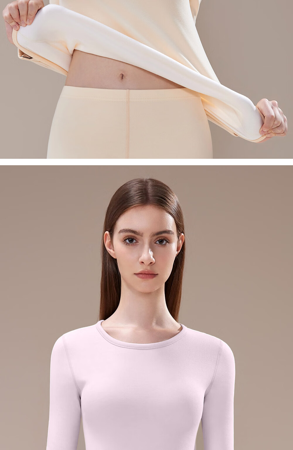 Urban Beauty [Tencel Modal] Thermal Underwear Set for Women Autumn Top and Bottoms, German Velvet Heat Retaining, Fleece Lined, Thickened Autumn Winter New Arrival 15