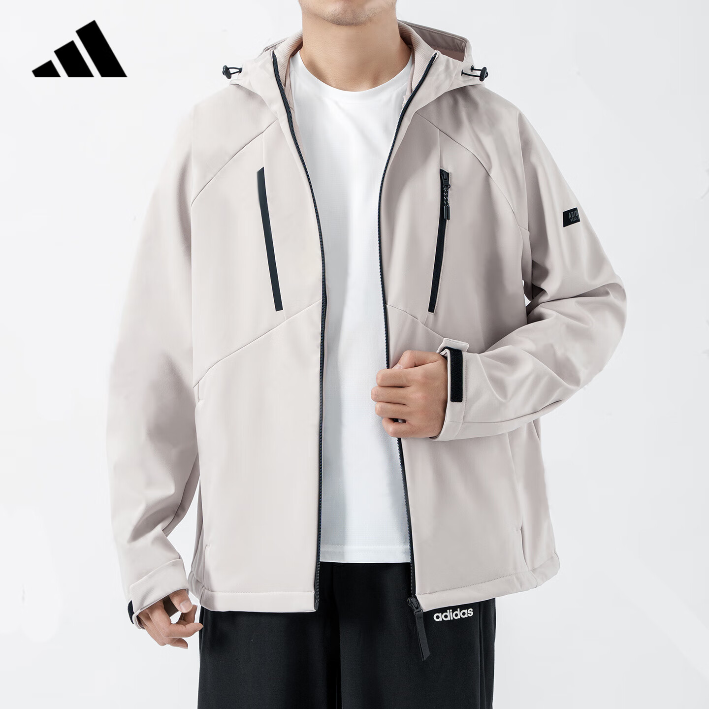 Adidas Fleece-Lined Outdoor Hooded Training Casual Sports Jacket for Men KG8967 Miracle Alunite Brown S
