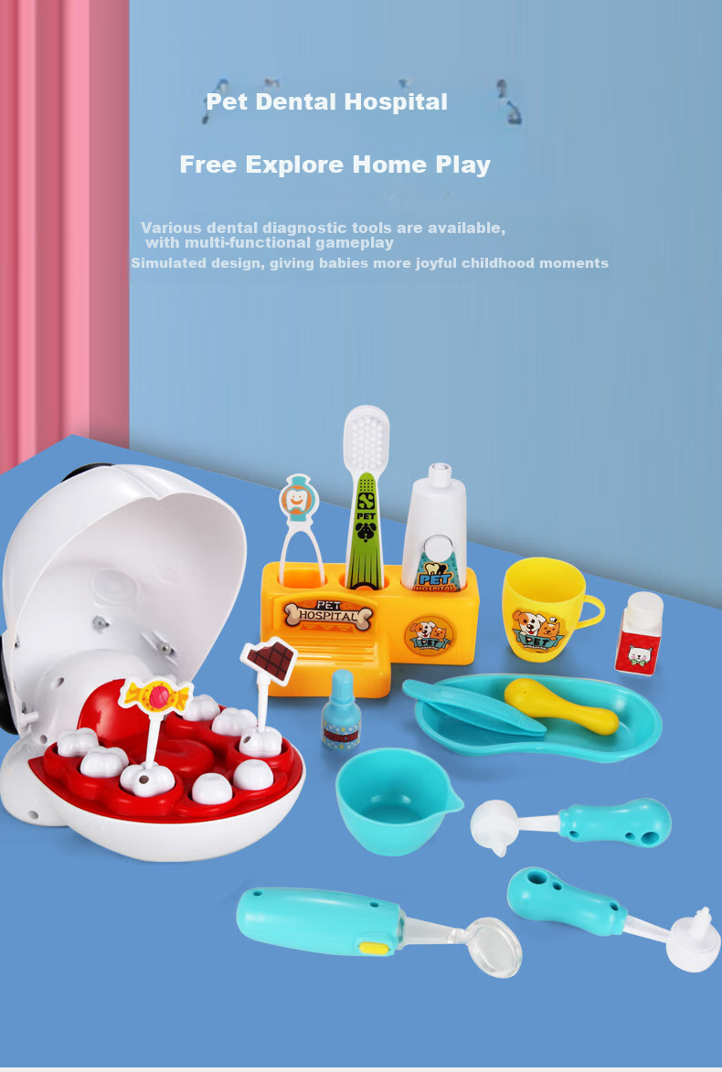 Maggic Seed Children's Pretend Play Doctor And Dentist Toy, Veterinary Clinic Care, Pet-Themed New Year Gift, Beginner Rabbit Toy 1