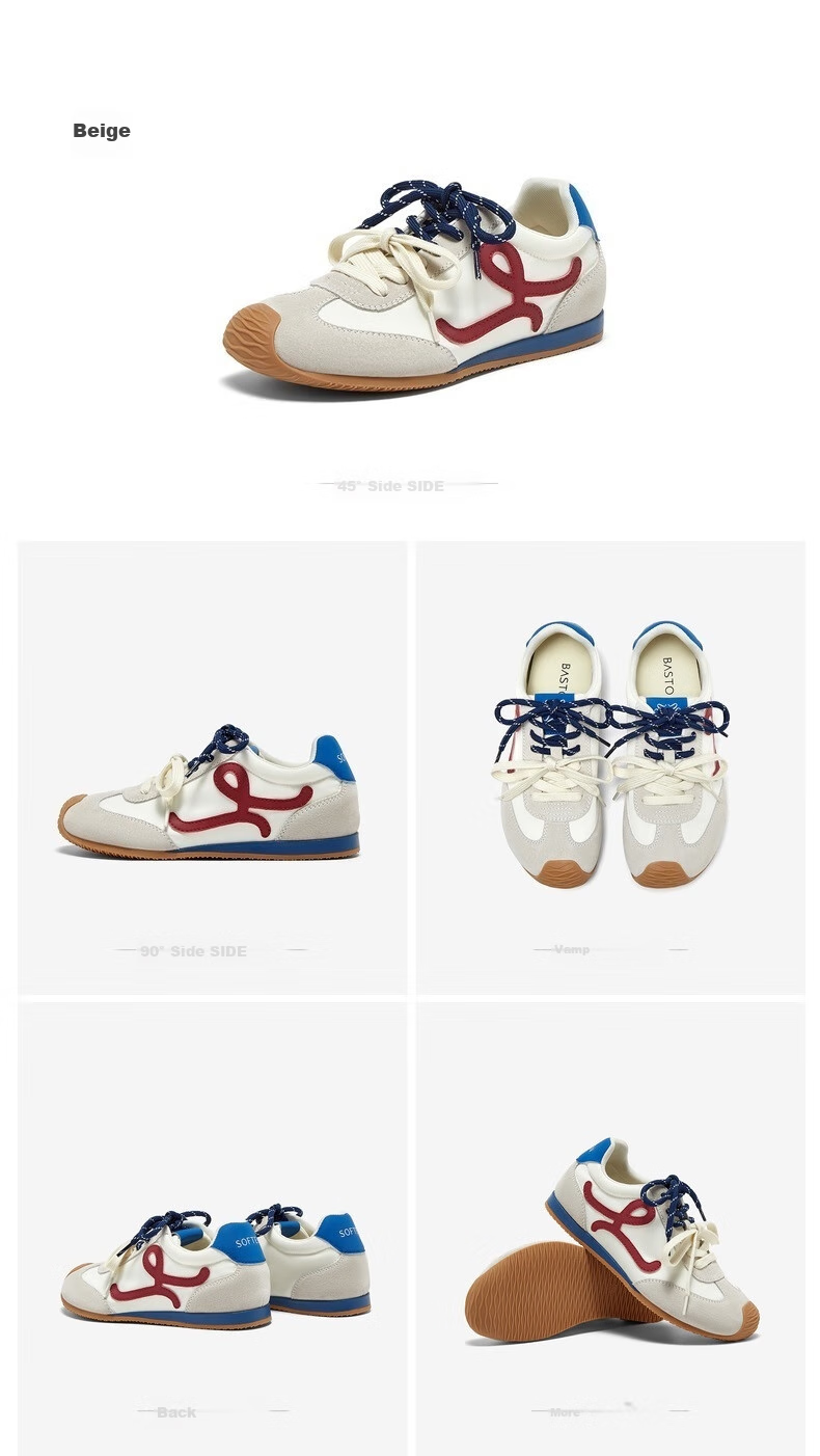 BASTO [Zhang Yuexi's Choice] Candy-Colored Height-Increasing Training Shoes, Slanted Casual Forrest Gump Shoes for Women, Yellow, Size 36 19
