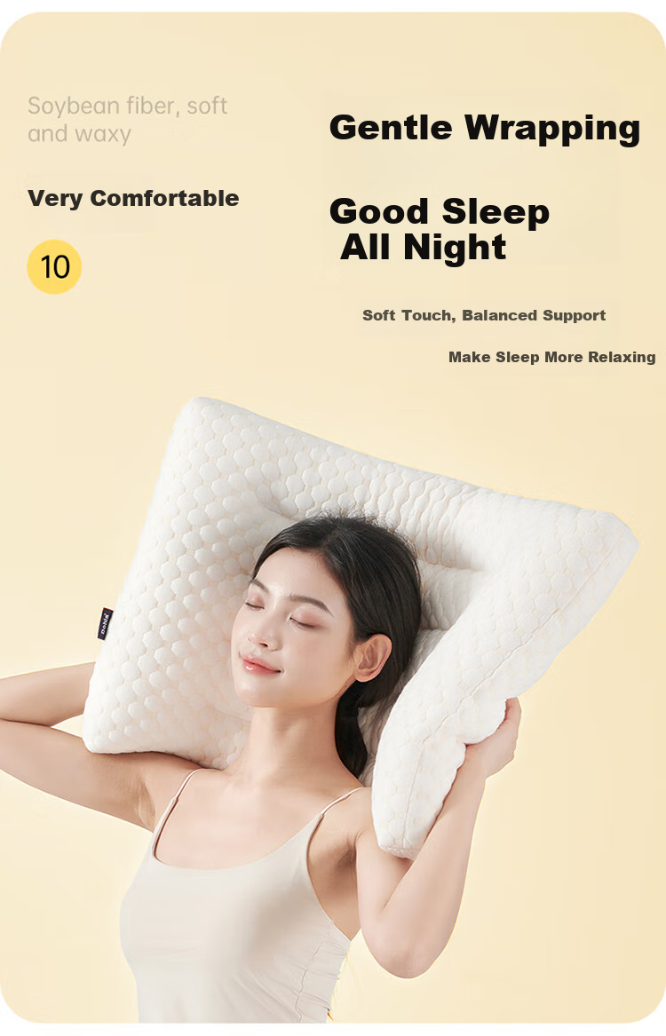 Dohia Pure Cotton Pillow, Mother And Baby Grade A Soybean Fiber Pillow, Student And Adult Pillow Core, Single Pack, 74*48cm 12