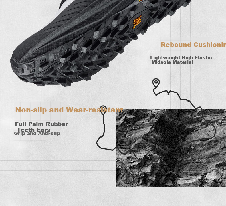 361° Men's Sports Shoes, Breathable Yushan 3 Outdoor Hiking Shock-Absorbing Wear-Resistant Running Shoes for Spring And Summer, Model 672532214-1 4
