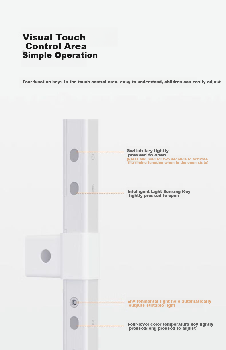 Dpdupi Depu Eye Protection Lamp Desk Lamp Study Reading Homework Eye Care Student Children National AA Clip-on Smart Bookshelf Lamp 32