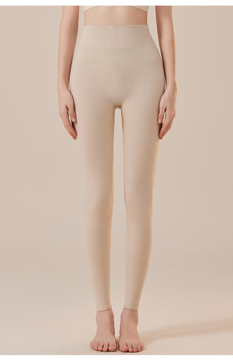 Urban Beauty Women's Thermal Pants 86% Wool High-Waist Tummy Control Fleece-Lined Thickened Leggings Thermal Underwear for Autumn and Winter 2