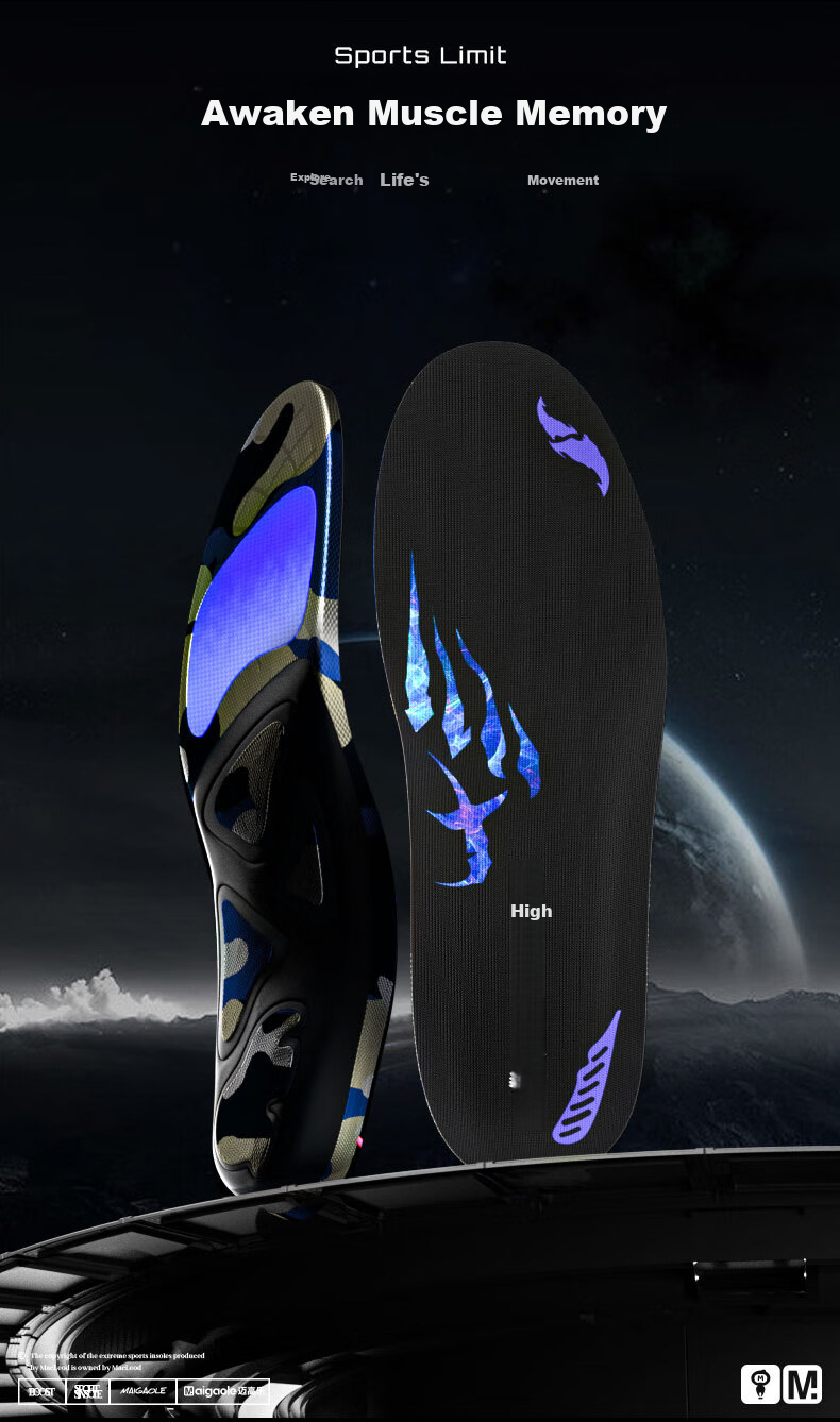 Maigaole Badminton Special Insoles, High Anti-Twist, Strong TPU Support, Arch Support, Non-Slip, Highly Elastic Claw Pattern, Size 45-46 10