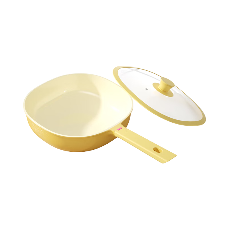 OLODE Titanium Extreme Ceramic Non-Stick Frying Pan Skillet Lightweight Flat Bottom Cookware for Gas Stove and Induction Cooker