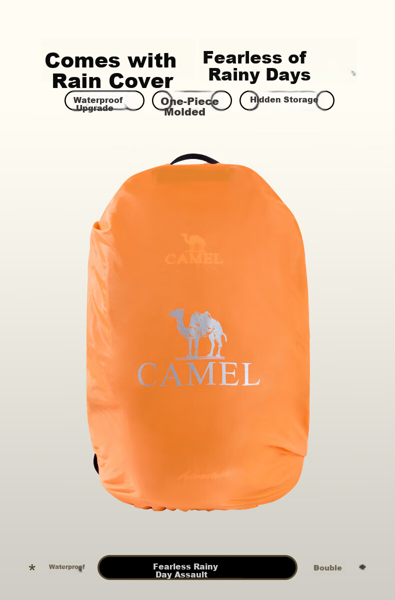 CAMEL Outdoor Hiking Backpack, Travel Lightweight Large Capacity Backpack, Cycling Running Bag for Men And Women, 1F01O018, Light Blue 7