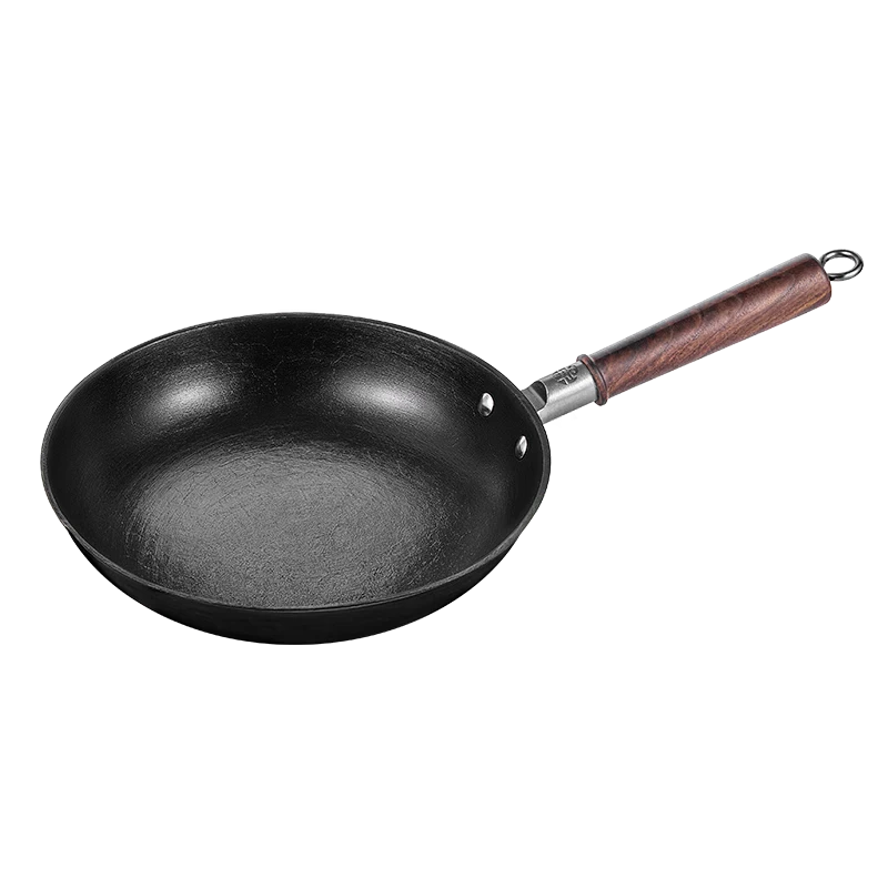 Wangyuanji Non-Stick Coating-Free Cast Iron Frying Pan 26cm for Eggs, Steak, Pancakes, Gas Stove Use