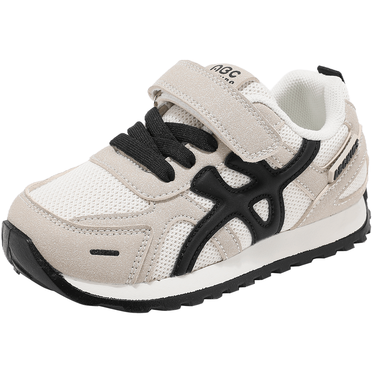 ABC KIDS Autumn Children's Running Shoes Boys and Girls Student Breathable Mesh Casual Sneakers Black/White Gray Size 36