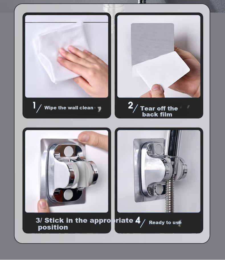 BSITN Shower Set, Surface-Mounted Shower System, Complete Set without Top Spray, Simple Bathroom Shower Head with Pressure Boosting Function B1057 9