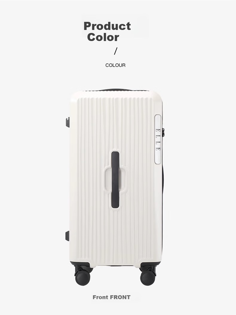 ELLE Large Deep Compartment Suitcase for Women, Travel Luggage with Wheels, High Capacity, Wear-Resistant, TSA Lock, 28-Inch White 18