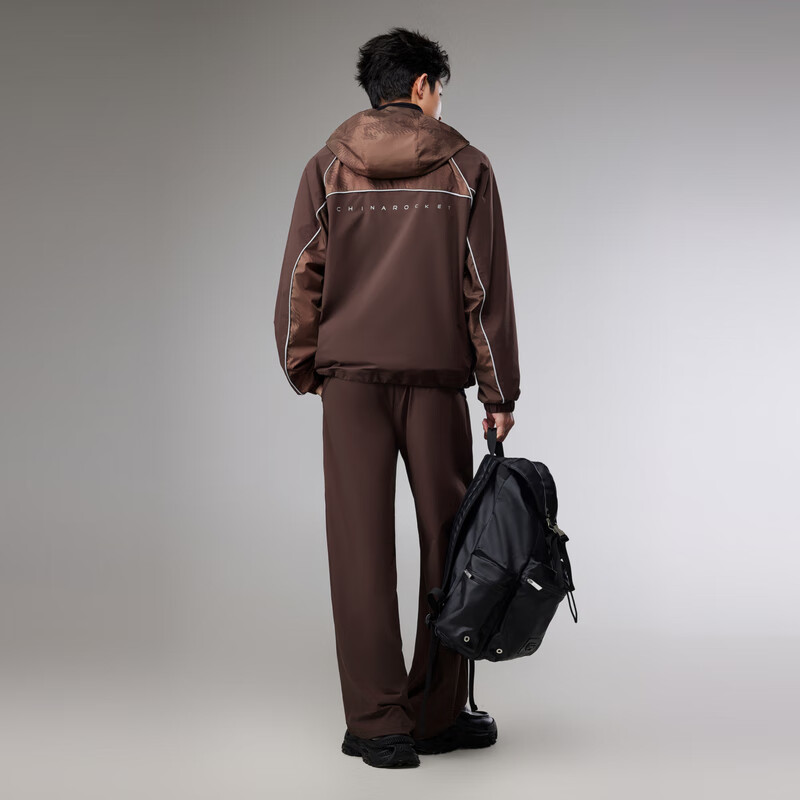 CABBEEN 70D Nylon Mountaineering Fabric Casual Men's China Rocket Collaboration Thick 3D Printed Winter 2025 Jacket