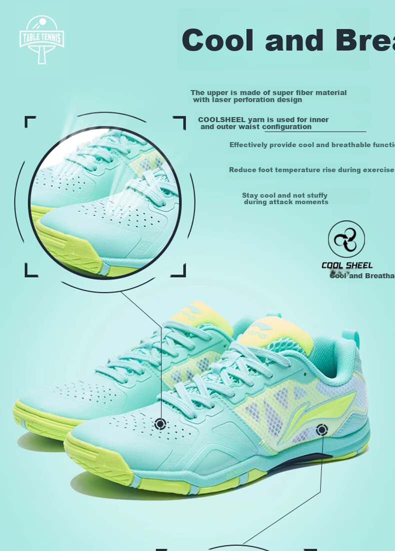 Li-Ning Table Tennis Shoes, Same Model As The Competition's Eagle Eye 2.0 PRO, Unisex, Wear-Resistant, Non-Slip, Professional Sports Shoes 2