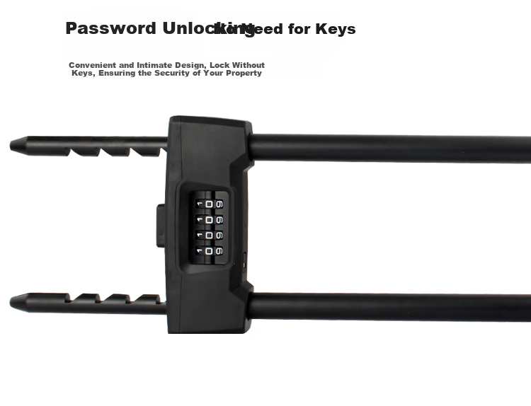 Aoben Password Lock 7601, Glass Door Lock for Double-Opening Commercial Use, Anti-Pry Lock, Office And Shop Use, Shear-Resistant U-Shaped Door Lock 7
