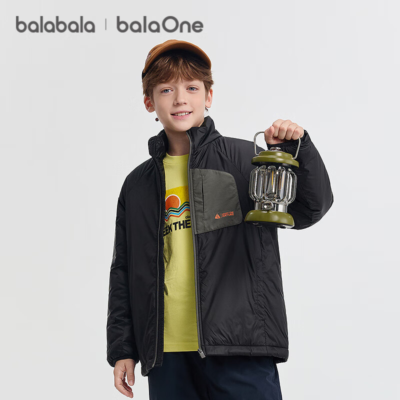 BALABALA Kids Cotton Jacket Boys Girls Autumn Winter 2025 Lightweight Warm Three-Proof Coat 208425106205