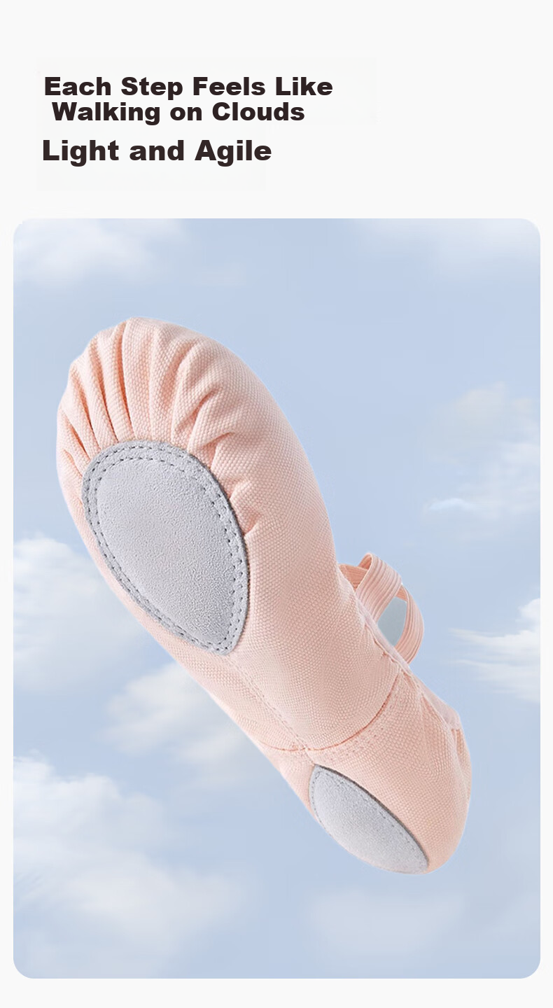 Zhiyouban Adult Dance Shoes, Professional Ballet Practice Shoes for Women, Soft-Soled Slip-On Children's Dance Yoga Body-Shaping Cat Paw Shoes 10
