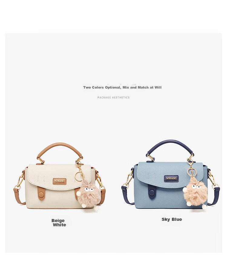 Aokang Women's Handbag, 2026 New Cowhide Small Tote Bag, Light Luxury Crossbody Shoulder Bag, Birthday And 520 Gift for Girlfriend Or Wife 7