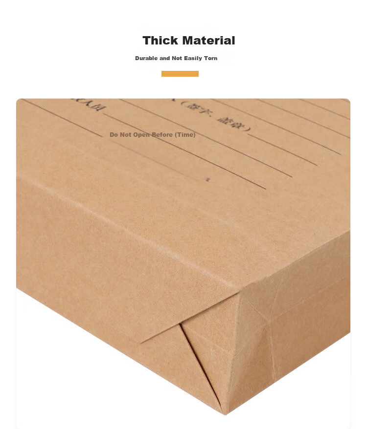 TANGO A4 Bid Document Envelope, 5cm Side Width, 250g Thickened, Pack of 20, Kraft Paper, Rope Closure, Eco-Friendly Bid-Specific File Folder for Engineering Quotation Documents 4