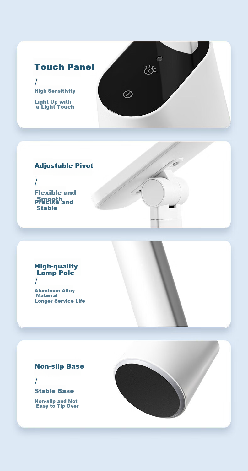 Midea National AA Luminous Efficacy Student Study Desk Lamp Children's Eye-Friendly Bedroom Dormitory Home Desk Reading Bedside Lamp Rechargeable Model 11