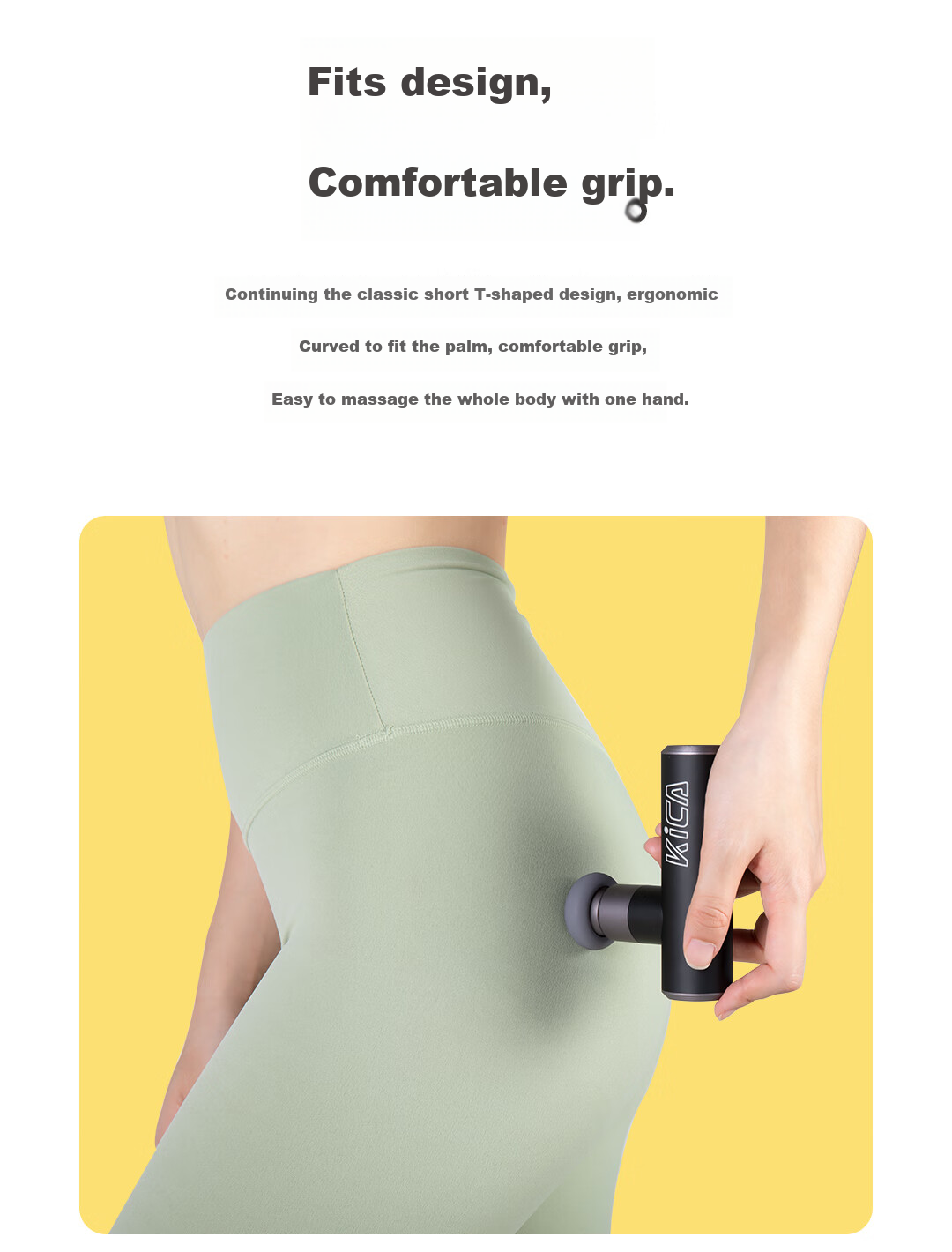 KICA Mini Massage Gun, Muscle Massager, Professional Portable Massage Gun for Sports And Fitness, Neck Massager, Black 2