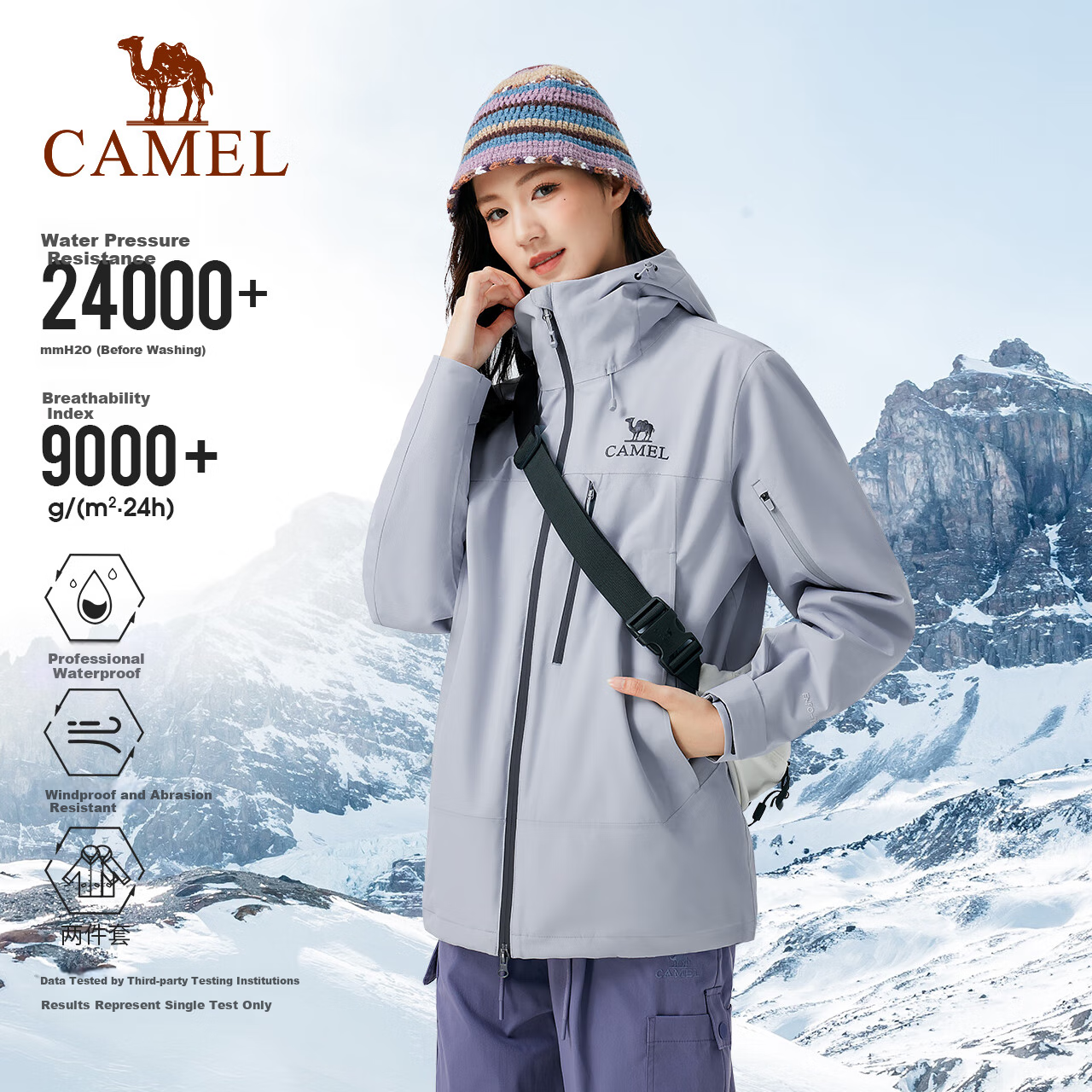 CAMEL [Wang Junkai's Choice - Rain God Cruiser] Outdoor Three-In Fleece Jacket, 2025 New Style Coat