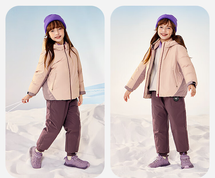 Minibala Kids Unisex Down Jacket Baby Warm Hooded Coat 2025 Winter Waterproof Windproof Dustproof 7