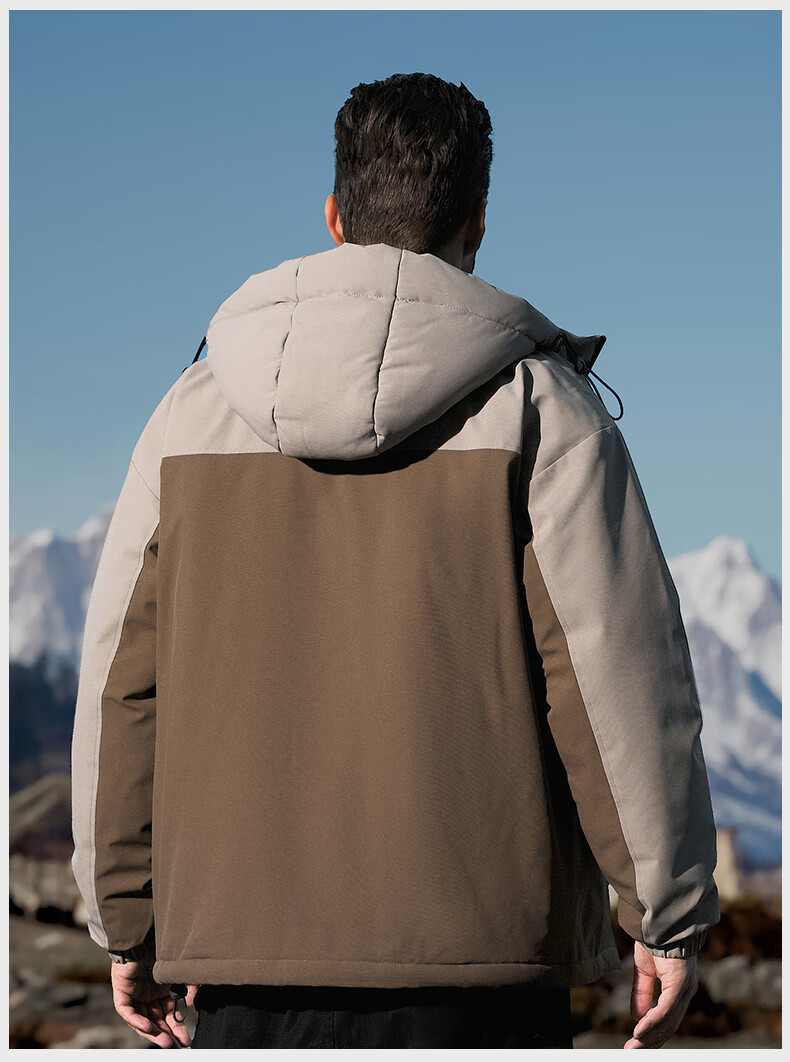 JEEP Men's Casual Thickened Warm Cotton Padded Jacket Winter 2025 New Graphene Windproof Cotton Coat 5