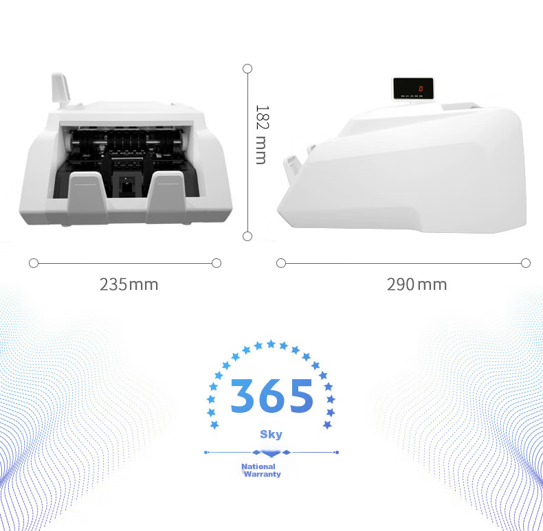Deli Currency Counter, Compact Banknote Verifier, Portable Money Counter with Support for New RMB, Small Commercial And Home-Use Cash Register, Intelligent Voice Dual Power Supply 2129 21