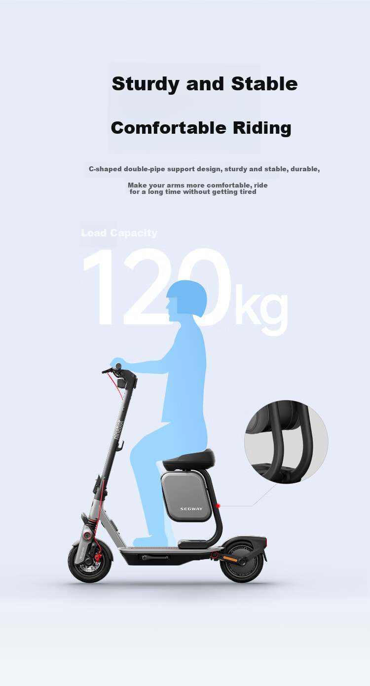 Ninebot Electric Scooter Third Generation Multifunctional Seat Compatible with E3/E3 Pro/F3/F3 Pro/ZT3 Pro 4