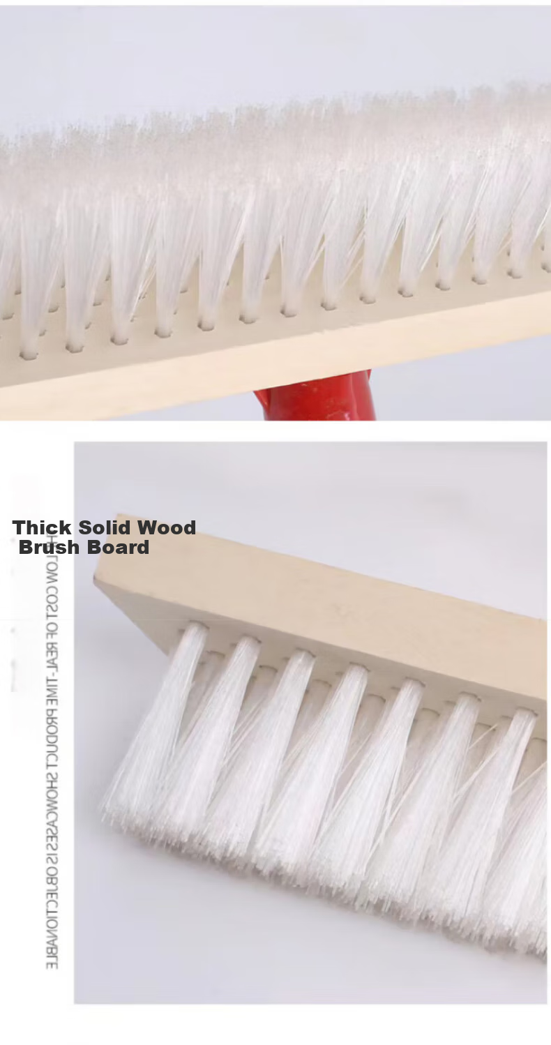 Home Maid 40cm Wide Floor Brush, Long Handle Hard Bristle Large Kitchen Bathroom Carpet Washing Brush Floor Brush Cleaning Brush Tile Brush 4