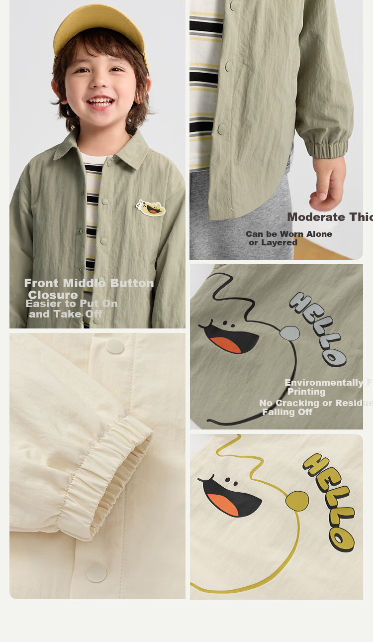 BALABALA Children's Clothing, Baby Outerwear, Boys And Girls Clothes, New Autumn Thin Shirt, Cute Casual Style, 208325105209 4