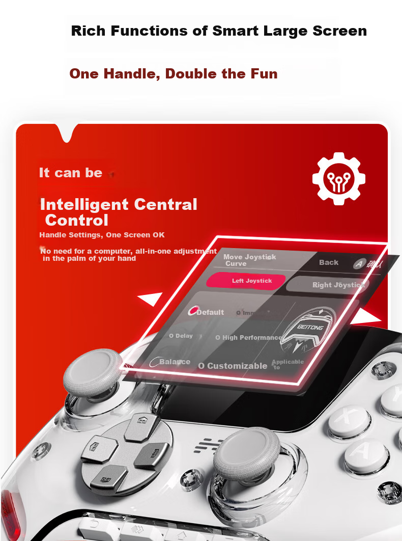 Betop Kuipeng 50 Second-Generation Game Controller, AI-Controlled Wireless Bluetooth Controller, Xbox Computer PC Mobile Steam TV NS Switch 2, Vibration And Motion Sensing, Genshin Impact, Horizo 8