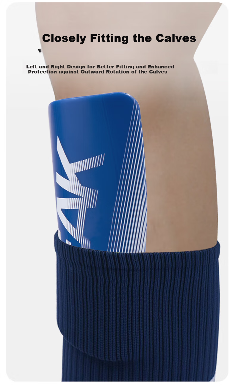 PEAK Soccer Shin Guards with Socks, Professional Adult And Children's Football Training And Match Equipment, Insert-Type Blue Size S 5
