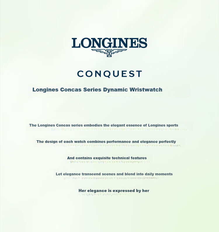 LONGINES Swiss Watch, Conquest Series Dynamic Women's Steel Strap Mechanical Watch, L34304996 2