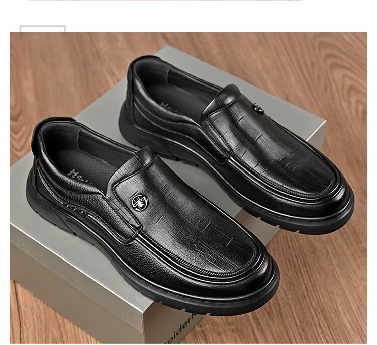 Spider King Men's Shoes 2025 Autumn Winter New Lambskin Soft Breathable Business Casual Dad Shoes Brown Size 40 10