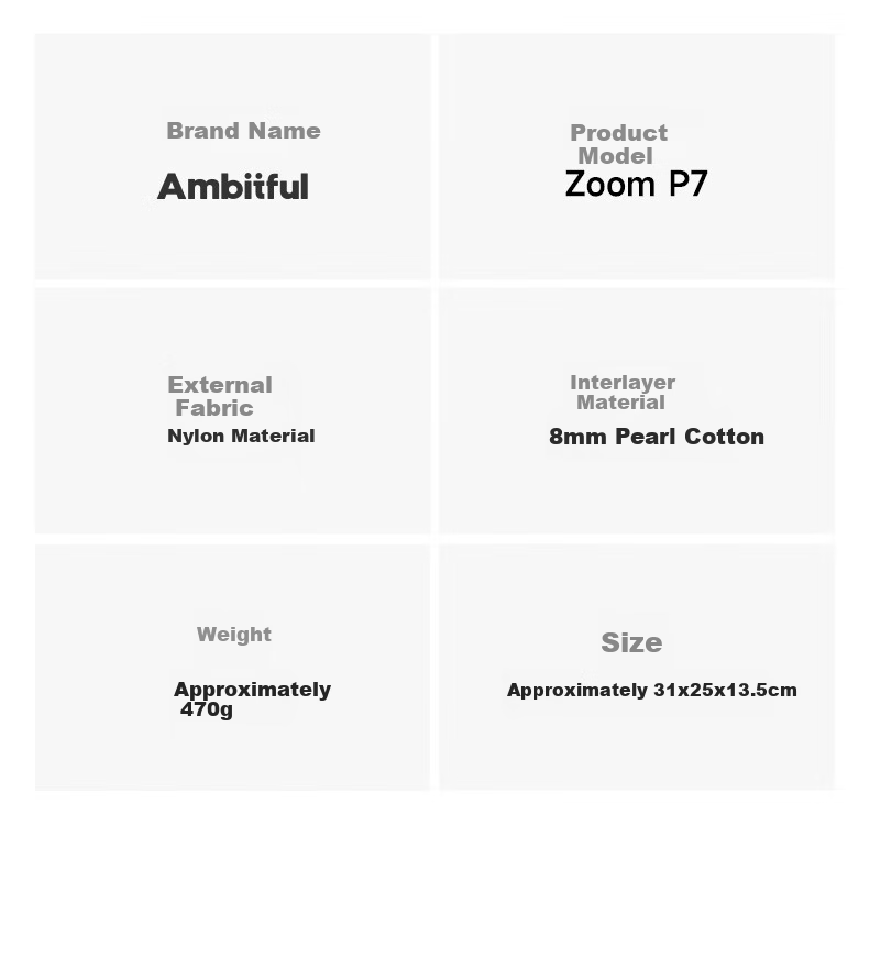 AMBITFUL Zhijie Zoom P7 Multifunctional Storage Bag Portable Photography Camera Lens Case for Top Flash Fill Light Outdoor Protection Bag [L Large] 21