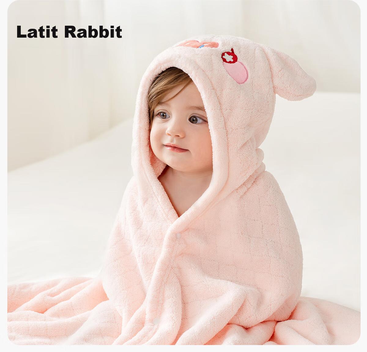 OUYUN Baby Bath Towel, Coral Fleece Quick-Dry Children's Cape Bathrobe with Hood, Baby Bathing Robe, Dinosaur Pattern, 145*85 Cm 19