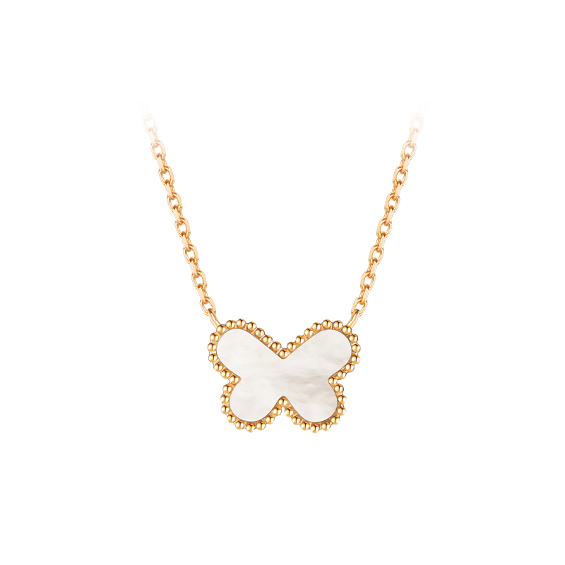 Dukou [Gina's Style] Butterfly Necklace Women's Luxury Birthday Gift for Wife Girlfriend