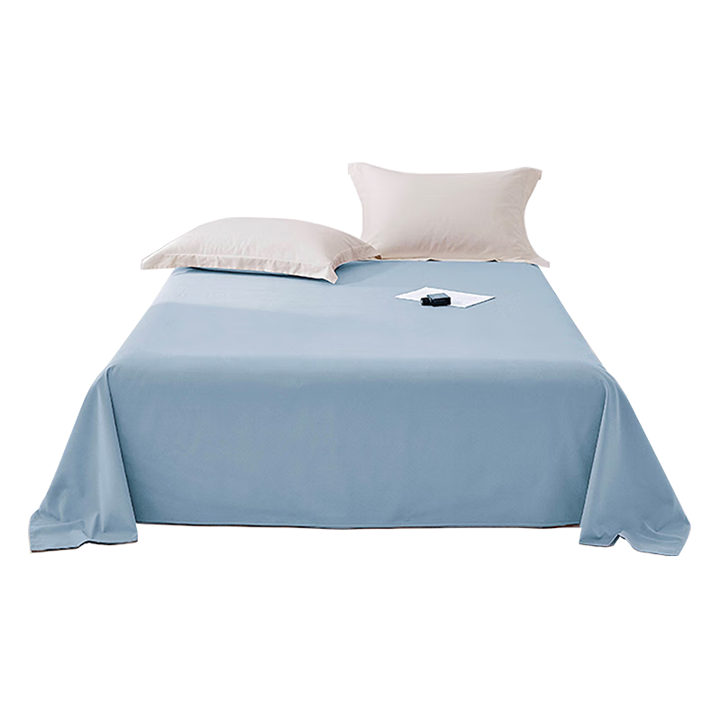 JD Jingzao Vita Cotton Bed Sheet 100% Pure Cotton Class A Antibacterial Full Cotton Bed Cover Single Piece 200x230cm Blueberry Blue