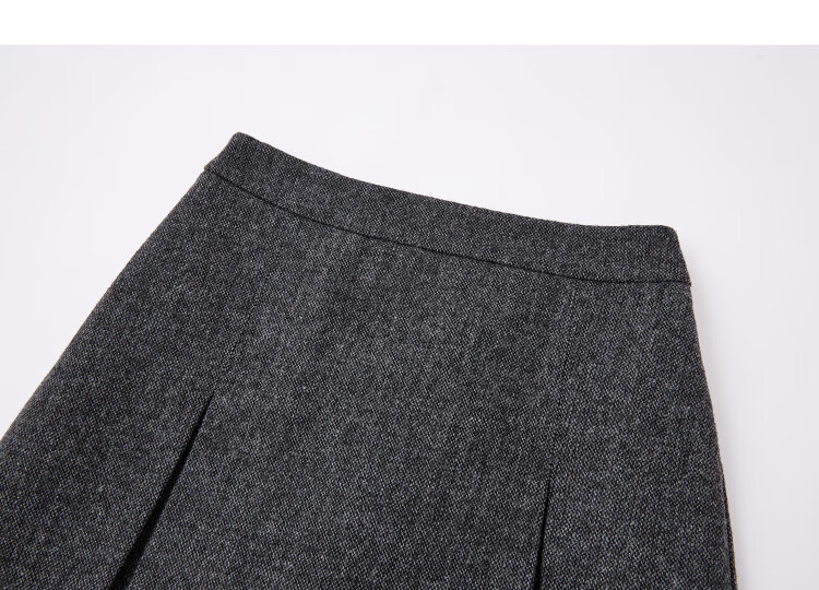 Demana [With Wool] Winter Sesame Dot Woolen Suit Round Neck Short Jacket Pleated A-Line Skirt Women's Two-Piece Set 4