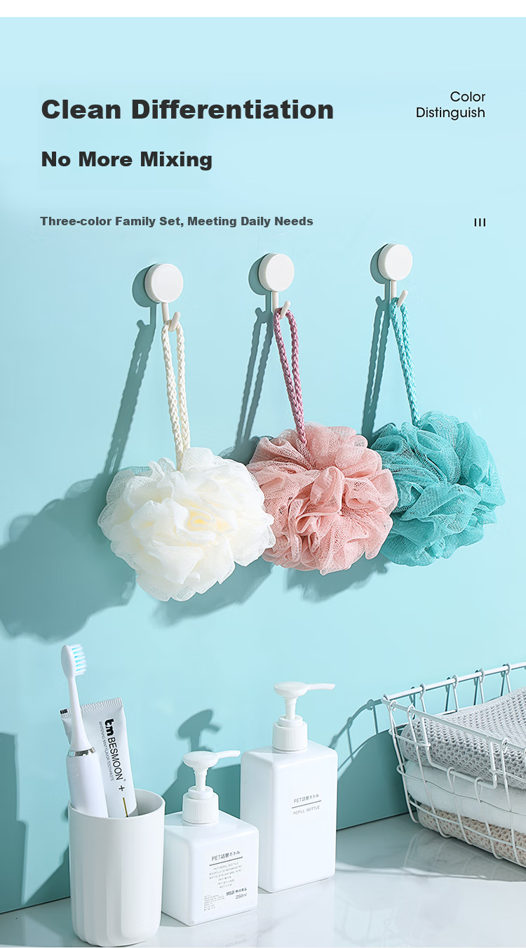 MARYYA Bath Flower Long Strip Shower Sponge, Exfoliating Washcloth, Bath Foam Ball, Non-Spilling, Suitable for Men And Women, Extendable Universal Back Scrubber 8