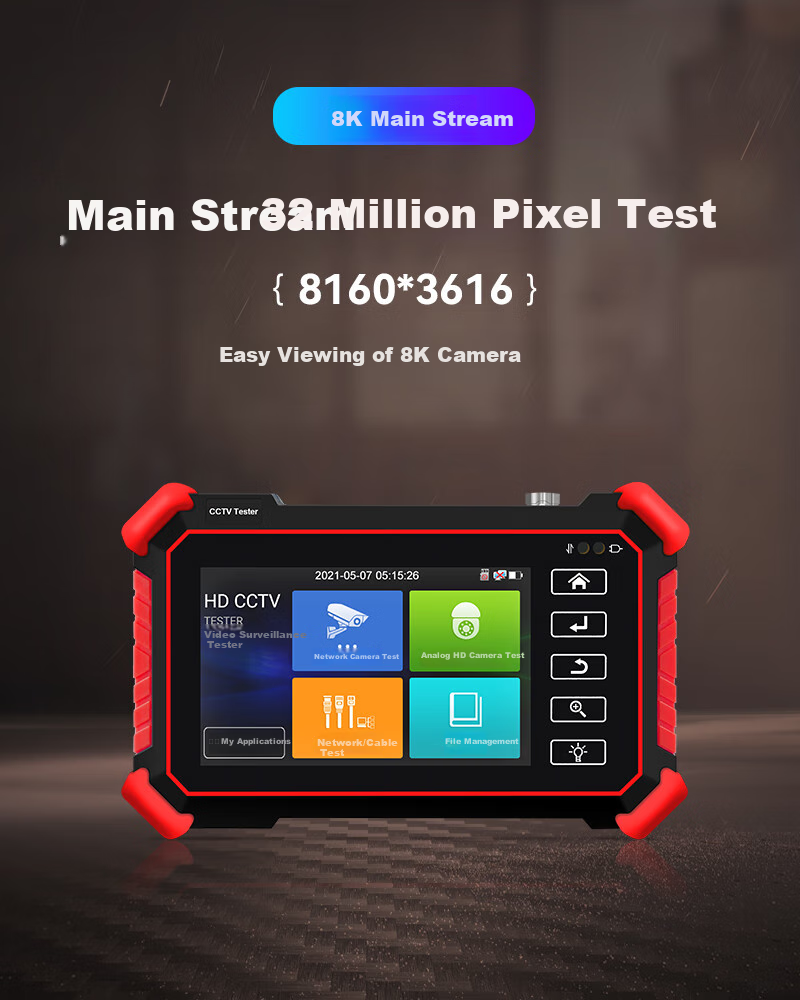 Wanglutong Engineering Treasure, 4-Inch 8K Video Surveillance Multifunctional Tester, Digital Network Video Comprehensive Tester, POE Powered Engineering Equipment, IPC-1900plus 1