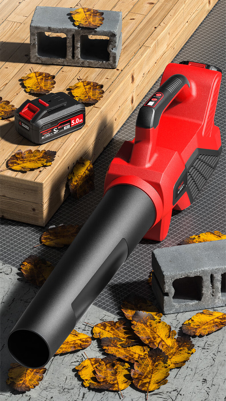 DELIXI ELECTRIC Cordless Blower High-Power Industrial Wireless Dust Blower Lithium Battery Storm Gun 6.0Ah 2