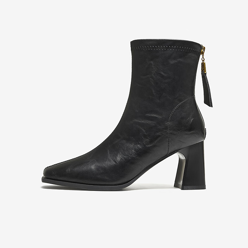 BASTO 25 Winter Fashion Commuter Chunky Heel Women's Ankle Boots F5217DD5 Black Size 36