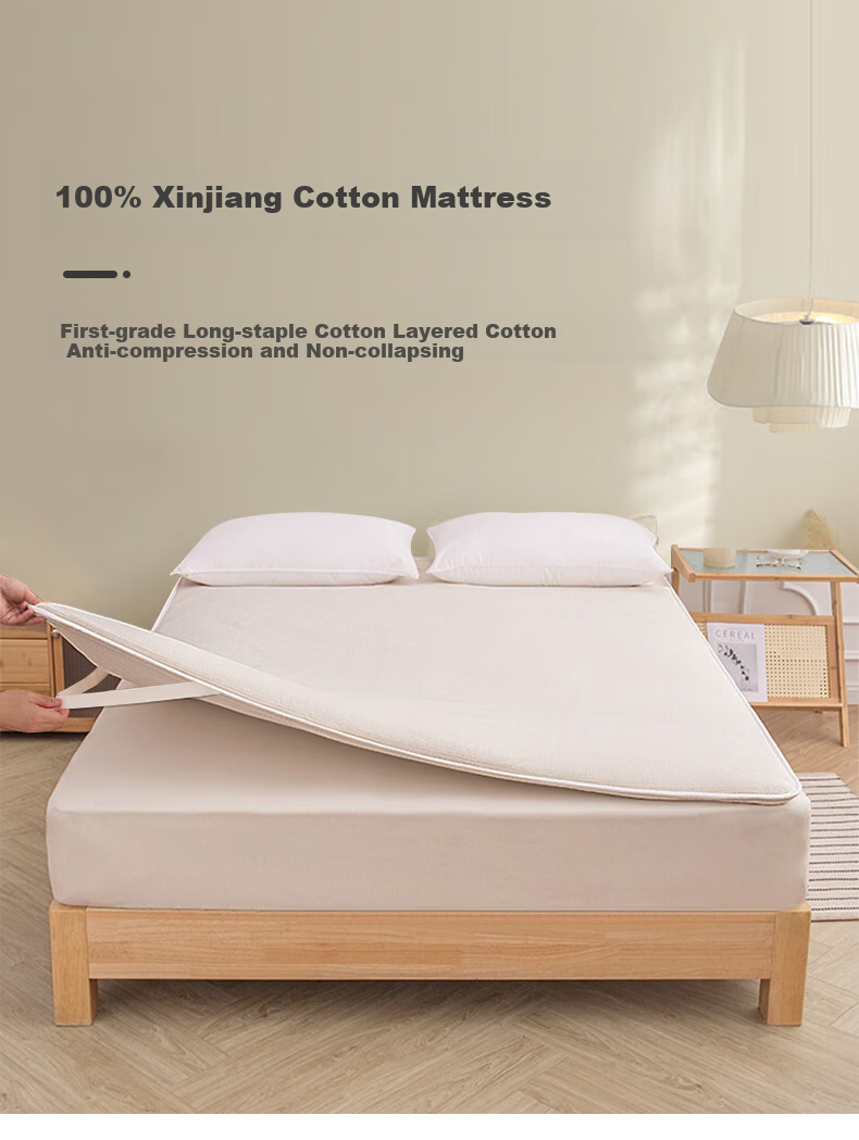 Sushidai Cotton Mattress, 100% Xinjiang Cotton Mattress Pad, Quilt, Cotton Wadding, Bedding, Winter Bedding, 1.8x2 Meters 1