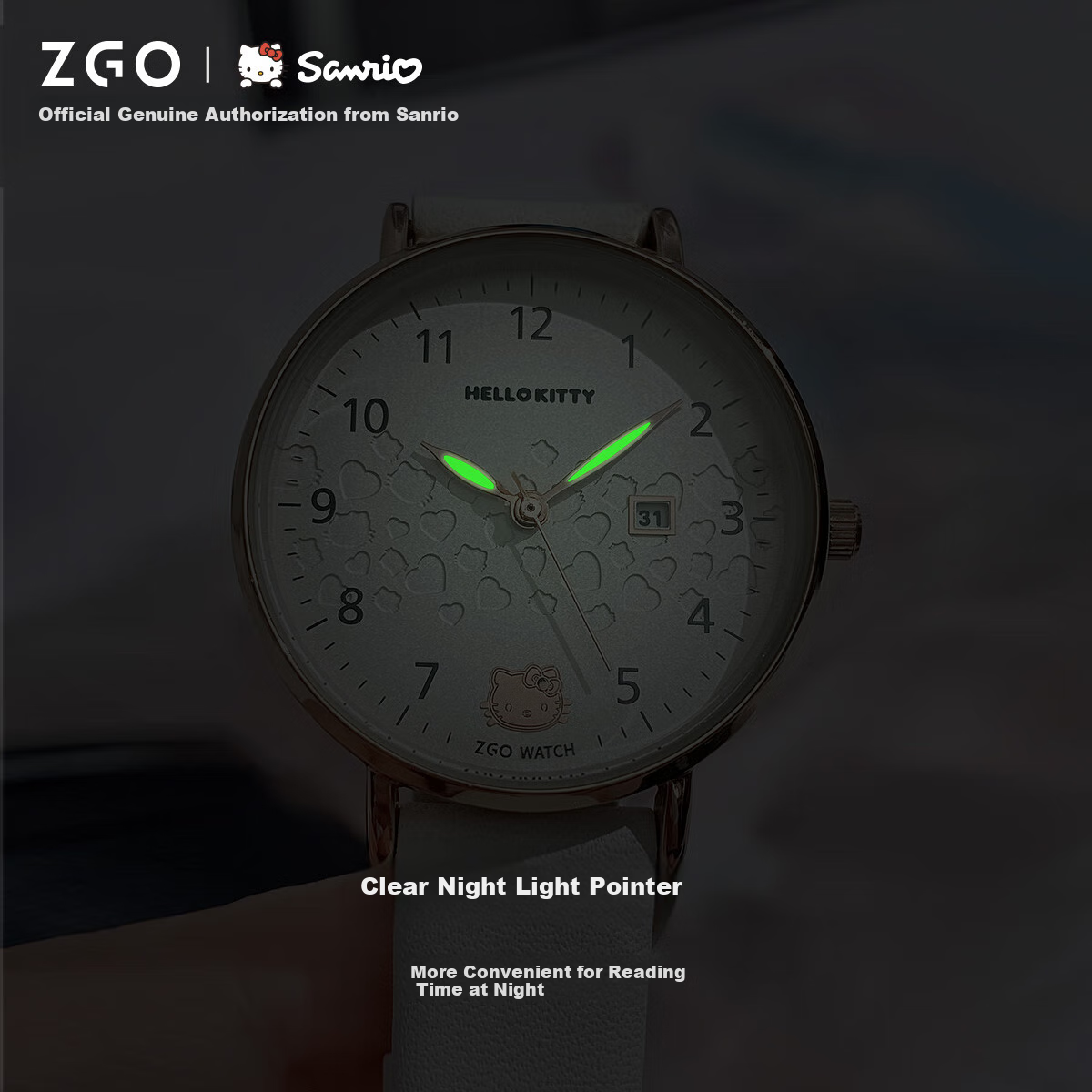 ZGO Line Cat Women's Student Watch High School Girls Quartz Analog Watch Stylish Back to School Gift