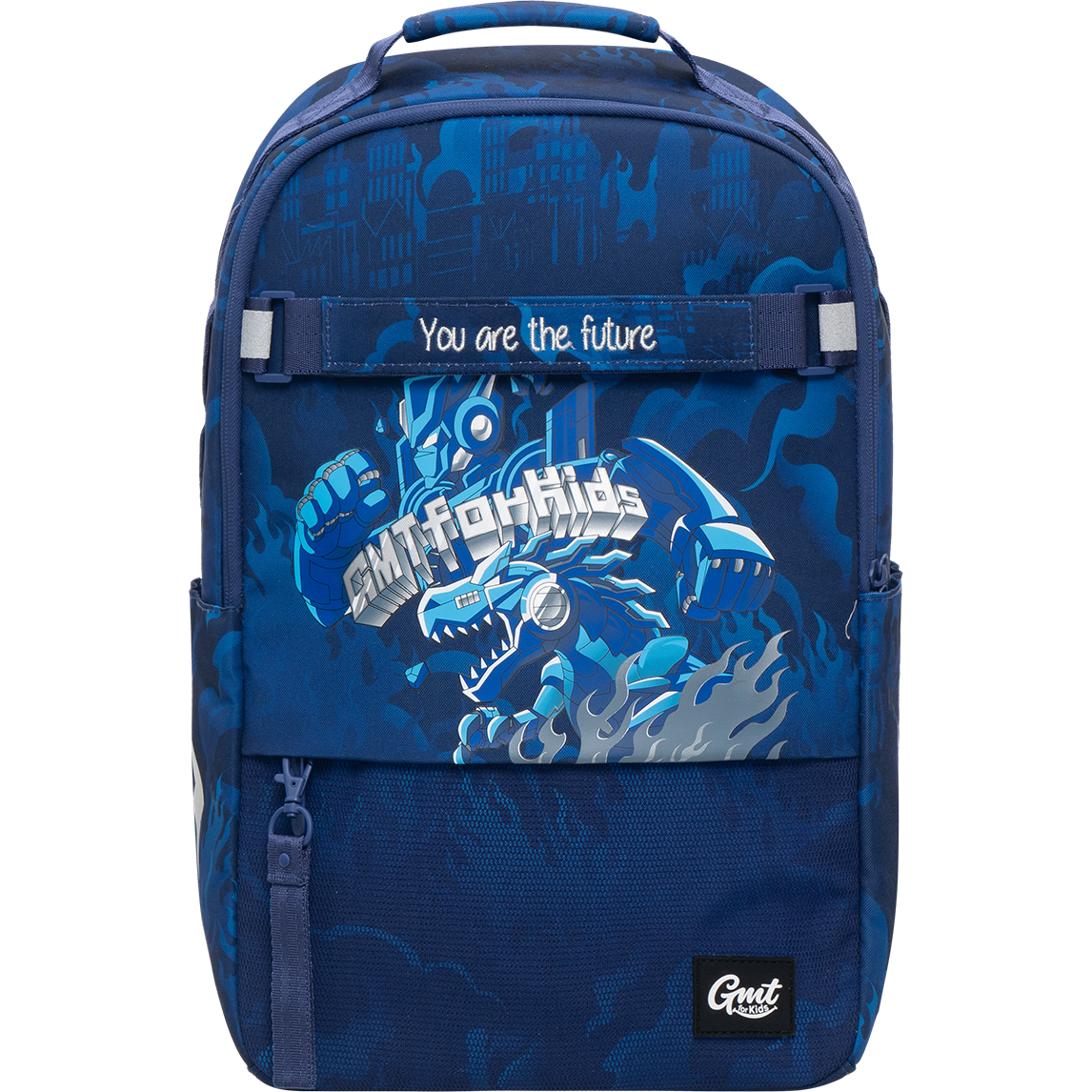 Gmt for Kids Elementary And Middle School Students Backpack Children's Spine-Protecting Double Shoulder Bag Large Capacity Backpack for Grades 4-6 Boys And Girls Steel Armor Warrior