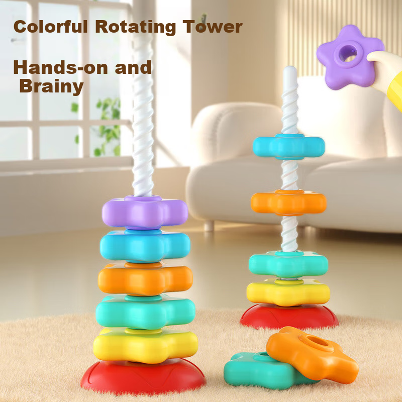 TaTanice Rainbow Stacking Blocks Chair Montessori Early Education Toy Game Prop Children's Birthday Gift for Boys and Girls