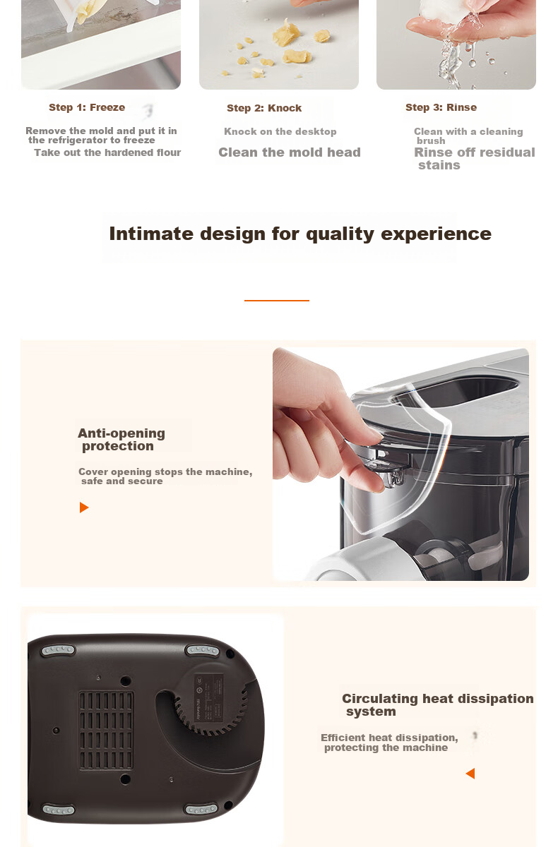 Joyoung Noodle Maker, Home Smart Fully Automatic Noodle Machine, Quick Noodle Output, 6 Sets of Molds, Easy-To Electric Pasta Maker, JYN-W3 13